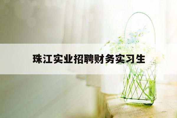 珠江实业招聘财务实习生-湖南珠江实业投资有限公司招聘