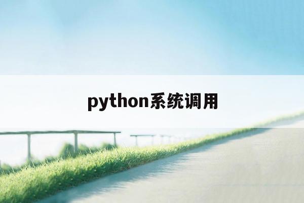 python系统调用-python 方法调用