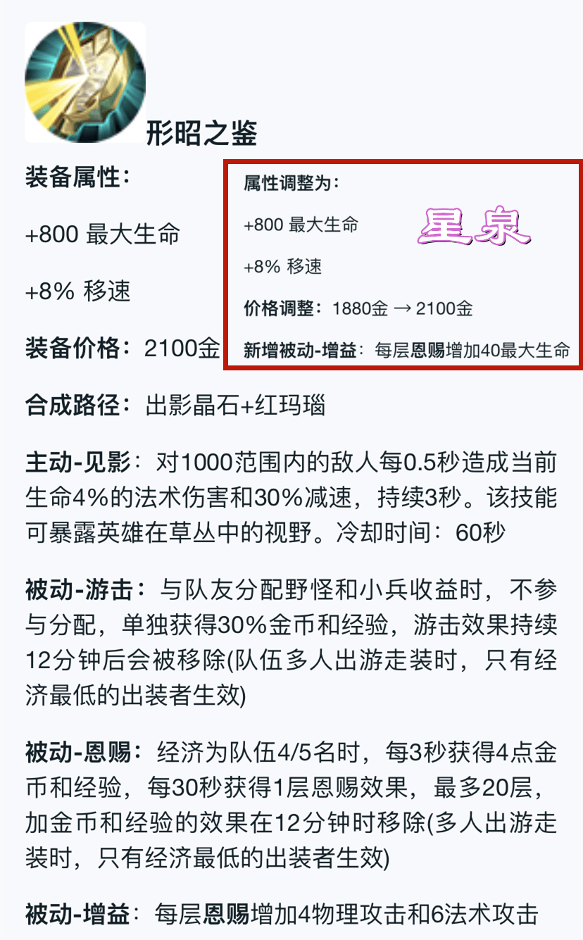 王者荣耀辅助装星泉上限-王者荣耀辅助装星泉怎么用